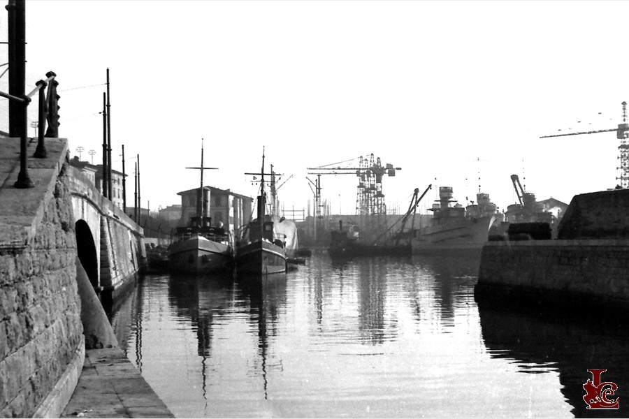 Darsena del Cantiere e Ponte Nuovo - 1935