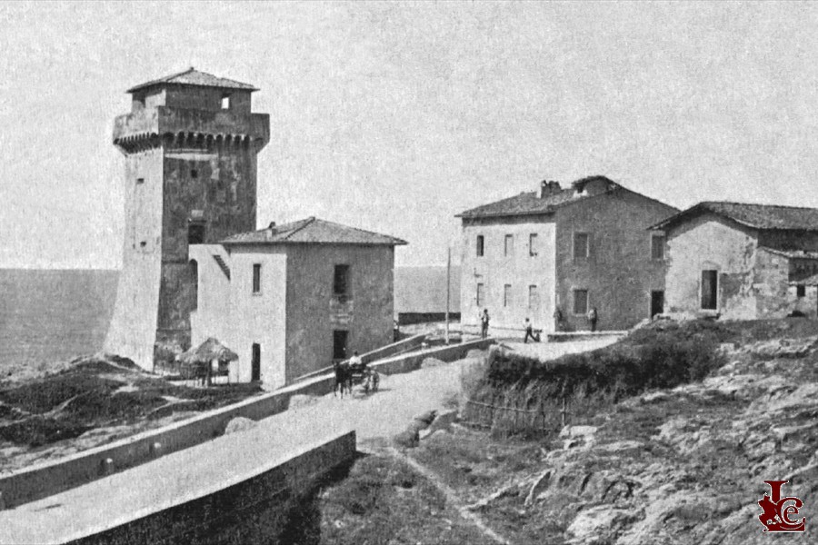 Torre di Calafuria e vecchia via Aurelia - 1905