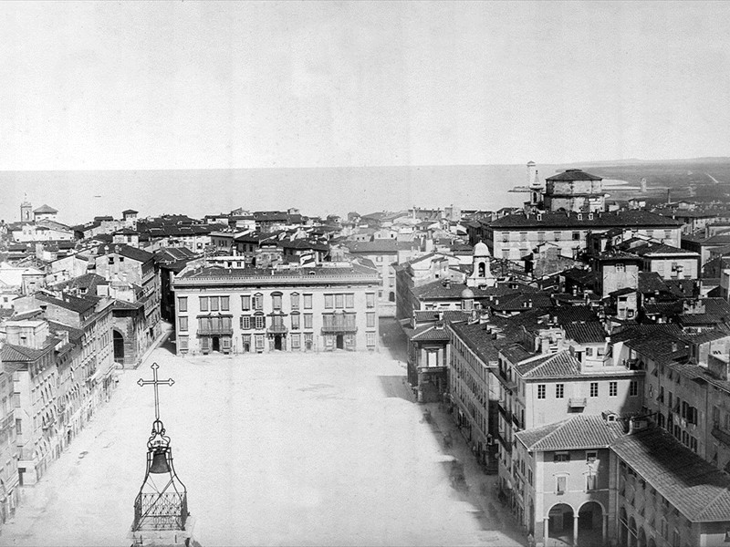 Panorama di piazza Vittorio Emanuele - 1856 (Bernoud)