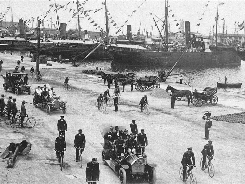 Porto Mediceo - visita del re - 1910