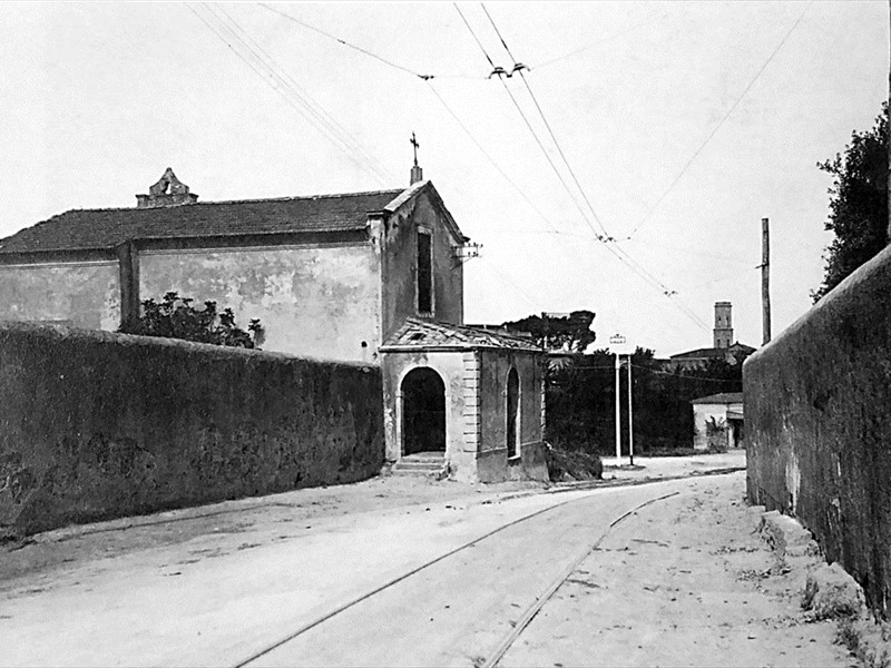 Via di Montenero - Vecchia chiesa dell'Apparizione - 1910